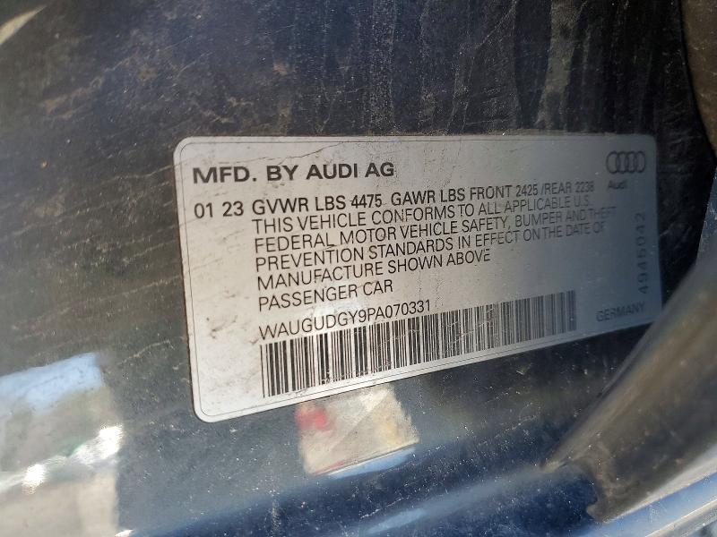 Продажа на аукционе авто 2023 Audi A3, vin: WAUGUDGY9PA070331, номер лота: 49319066