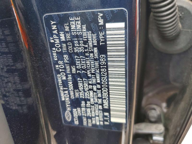 48165996 :رقم المزاد ، KM8JBDD10SU281989 vin ، 2025 Hyundai Tucson Hybrid مزاد بيع