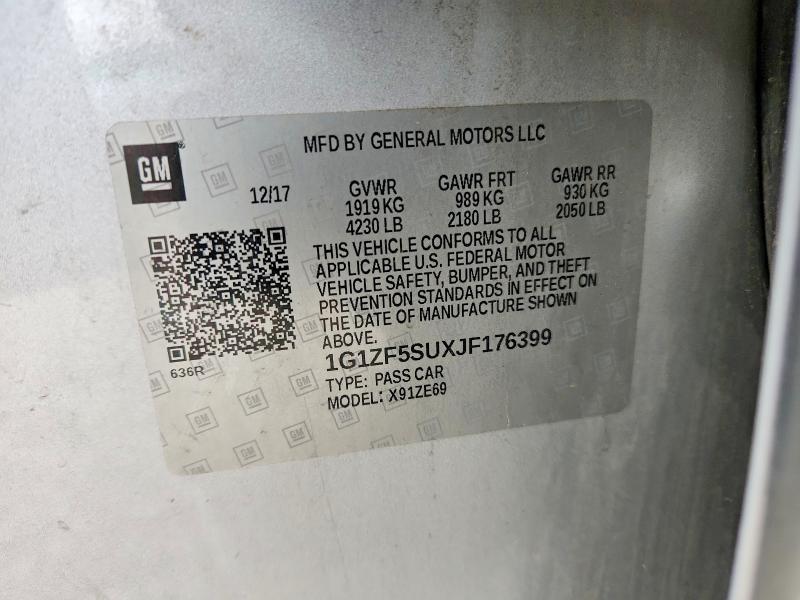 2018 Chevrolet Malibu მანქანა იყიდება აუქციონზე, vin: 1G1ZF5SUXJF176399, აუქციონის ნომერი: 51131936