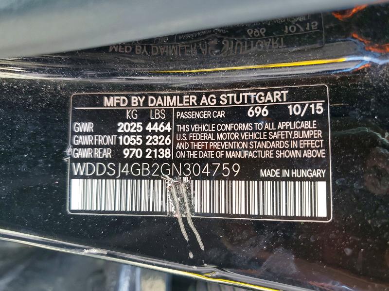 Продажа на аукционе авто 2016 Mercedes-benz Cla, vin: WDDSJ4GB2GN304759, номер лота: 50284656