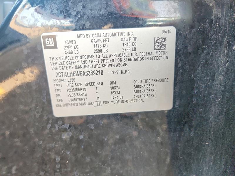 Aukcja sprzedaży 2010 Gmc Terrain, vin: 2CTALHEW6A6369210, numer aukcji: 50174796