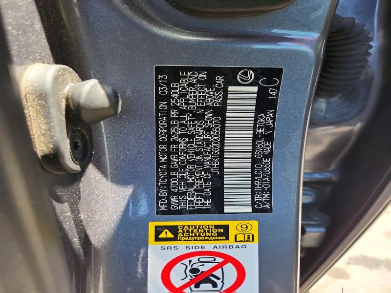 Продаж на аукціоні авто 2013 Lexus Es, vin: JTHBK1GG2D2055070, номер лоту: 50322586