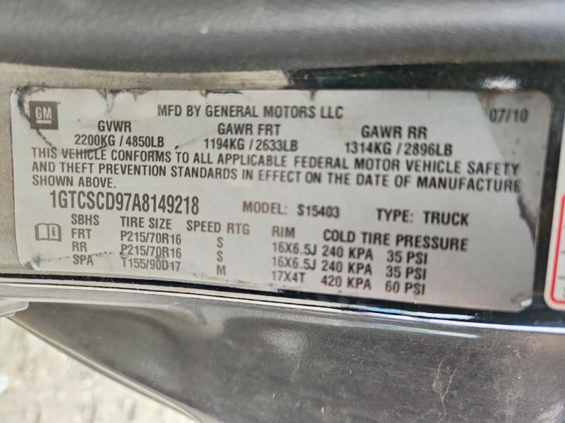Продаж на аукціоні авто 2010 Gmc Canyon, vin: 1GTCSCD97A8149218, номер лоту: 51456816