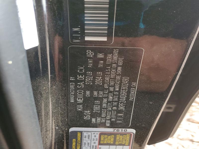 50185706 :رقم المزاد ، 3KPF24AD6RE802490 vin ، 2024 Kia Forte مزاد بيع