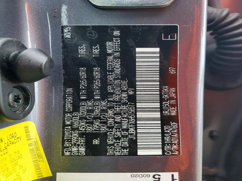 Aukcja sprzedaży 2017 Lexus Gx 460, vin: JTJBM7FX6H5156517, numer aukcji: 48176136