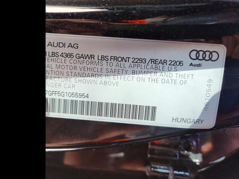 Продажа на аукционе авто 2016 Audi A3, vin: WAUA7GFF5G1055954, номер лота: 51059706