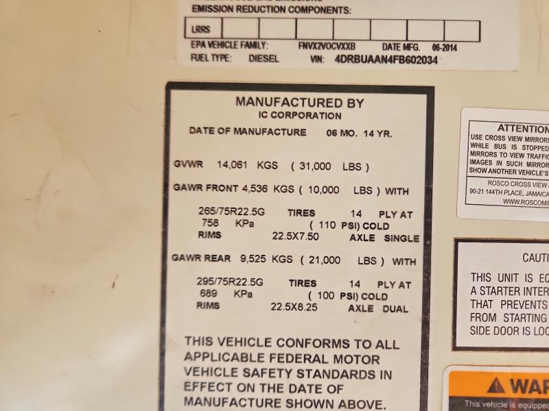 Продаж на аукціоні авто 2015 Ic Corporation 3000, vin: 4DRBUAAN4FB602034, номер лоту: 51014256