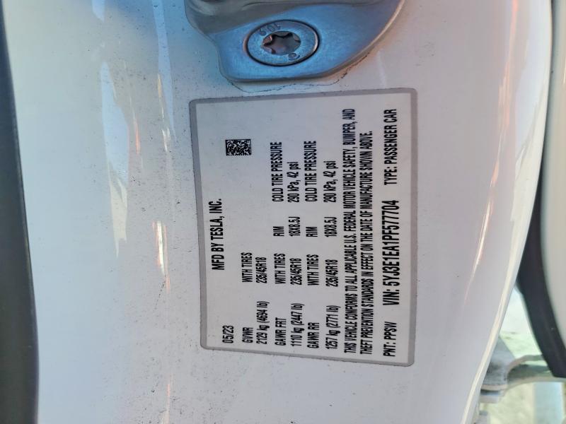 Продажа на аукционе авто 2023 Tesla Model 3, vin: 5YJ3E1EA1PF577704, номер лота: 50177756