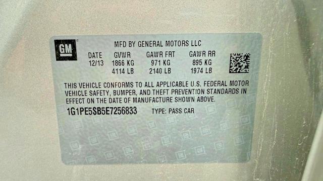Продаж на аукціоні авто 2014 Chevrolet Cruze, vin: 1G1PE5SB5E7256833, номер лоту: 52024296