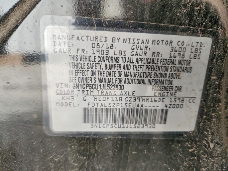 Продажа на аукционе авто 2018 Nissan Kicks, vin: 3N1CP5CU1JL523930, номер лота: 48185686