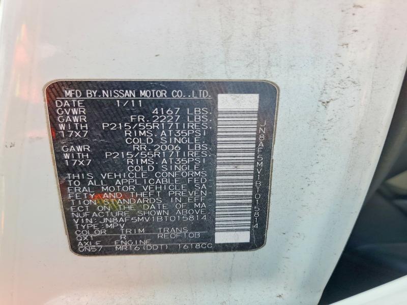 Продаж на аукціоні авто 2011 Nissan Juke, vin: JN8AF5MV1BT015814, номер лоту: 51530816
