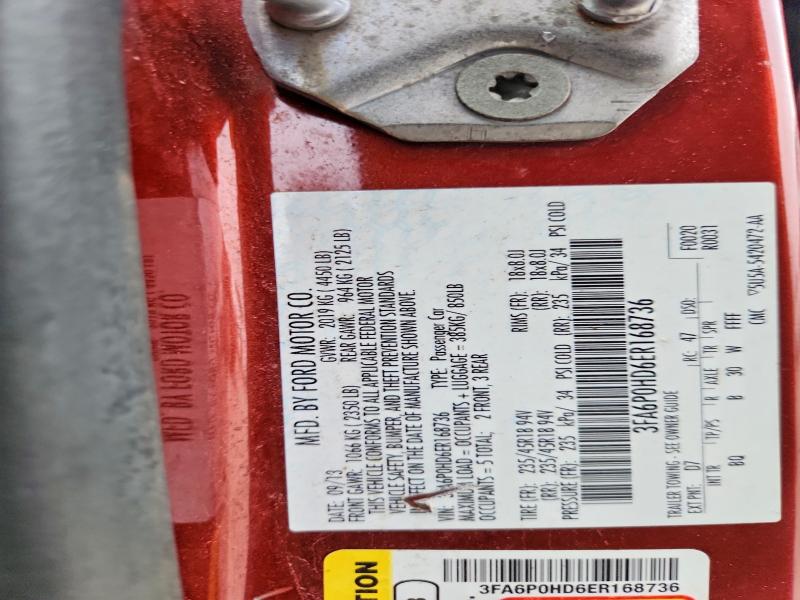 Aukcja sprzedaży 2014 Ford Fusion, vin: 3FA6P0HD6ER168736, numer aukcji: 51719296