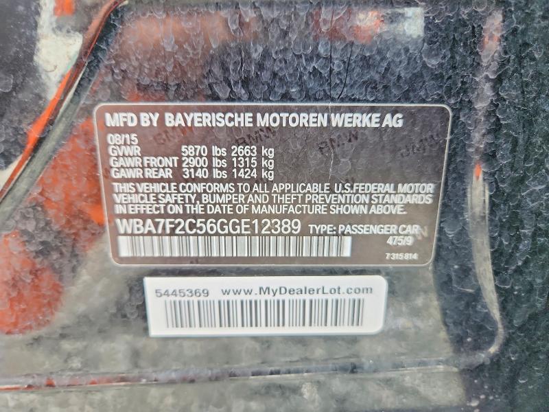 Продаж на аукціоні авто 2016 Bmw 750, vin: WBA7F2C56GGE12389, номер лоту: 50773756
