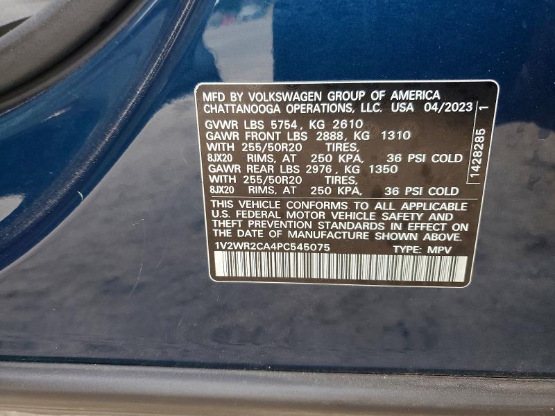 Продаж на аукціоні авто 2023 Volkswagen Atlas, vin: 1V2WR2CA4PC545075, номер лоту: 48857776