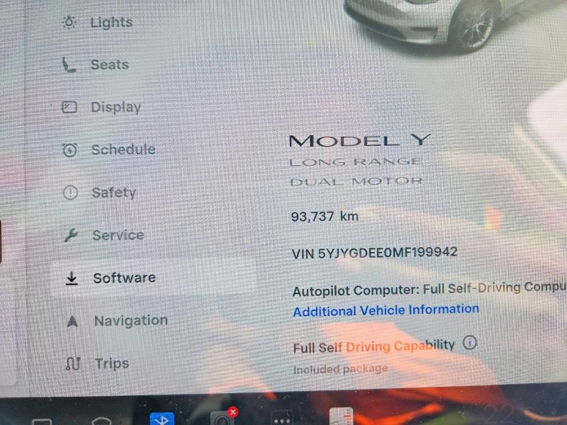 Aukcja sprzedaży 2021 Tesla Model Y, vin: 5YJYGDEE0MF199942, numer aukcji: 50263726