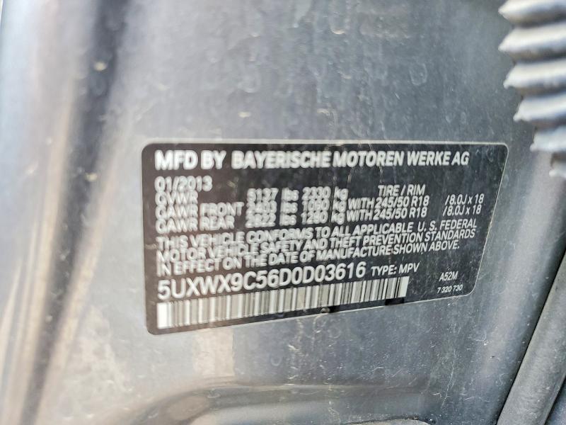 Продажа на аукционе авто 2013 Bmw X3, vin: 5UXWX9C56D0D03616, номер лота: 50912536