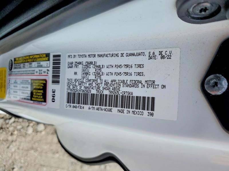 Продаж на аукціоні авто 2022 Toyota Tacoma, vin: 3TYRX5GN1NT065028, номер лоту: 50820206