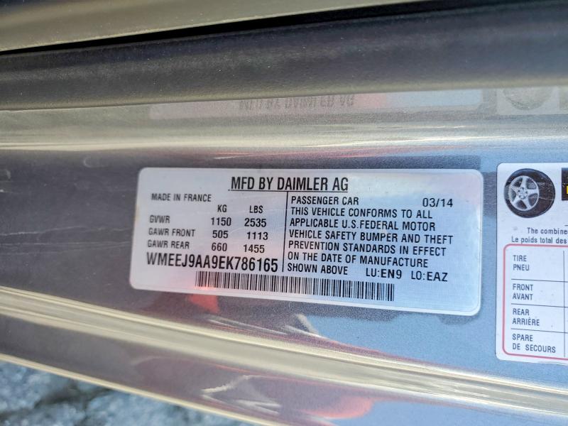 2014 Smart Fortwo მანქანა იყიდება აუქციონზე, vin: WMEEJ9AA9EK786165, აუქციონის ნომერი: 50622266