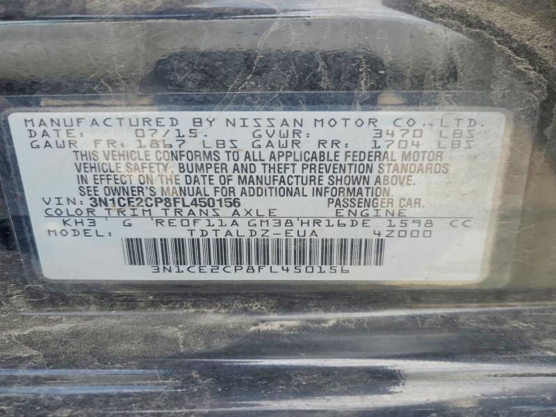 48349936 :رقم المزاد ، 3N1CE2CP8FL450156 vin ، 2015 Nissan Versa Note مزاد بيع