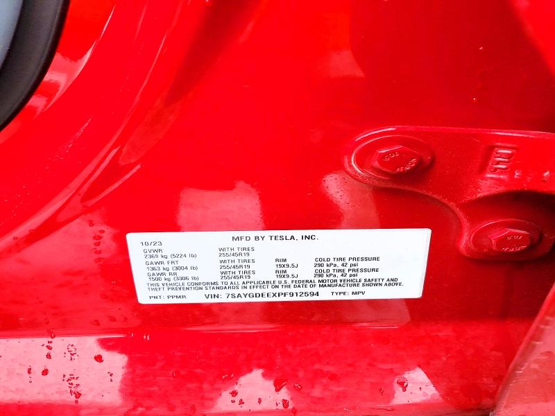Продажа на аукционе авто 2023 Tesla Model Y, vin: 7SAYGDEEXPF912594, номер лота: 47664856