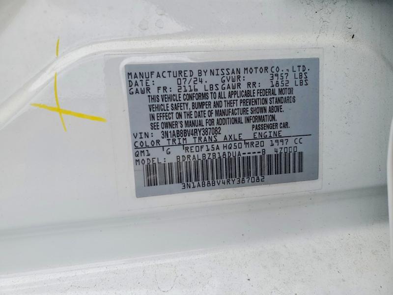 Продаж на аукціоні авто 2024 Nissan Sentra, vin: 3N1AB8BV4RY387082, номер лоту: 50606336