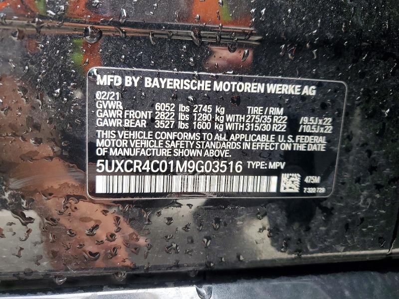 Aukcja sprzedaży 2021 Bmw X5, vin: 5UXCR4C01M9G03516, numer aukcji: 52002646