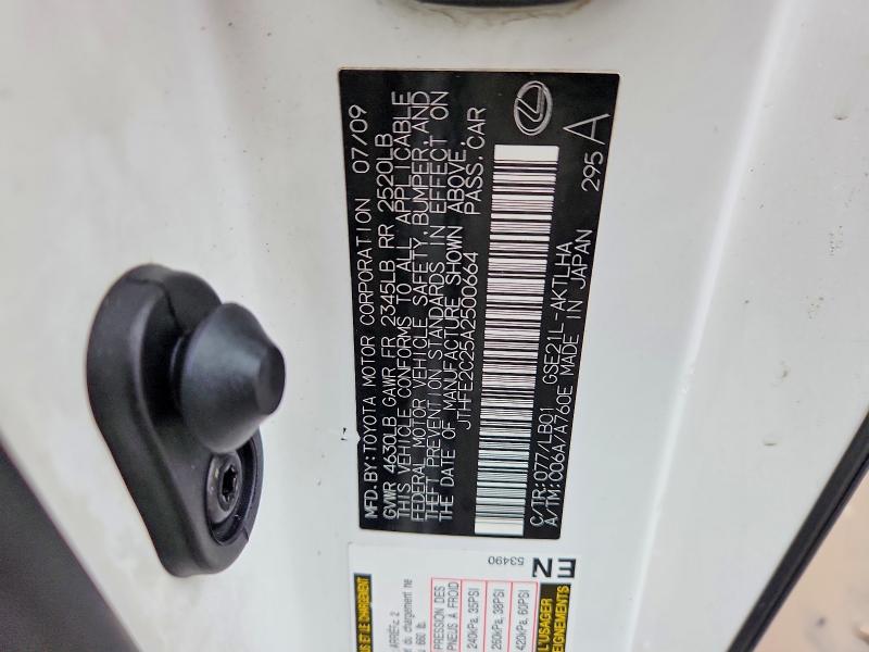 Aukcja sprzedaży 2010 Lexus Is 350c, vin: JTHFE2C25A2500664, numer aukcji: 48595556