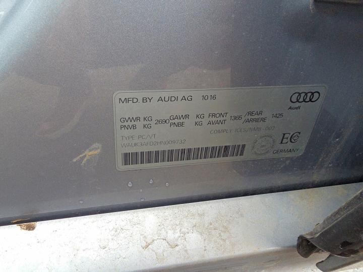 Продажа на аукционе авто 2017 Audi A8, vin: WAUK3AFD2HN009732, номер лота: 52004956