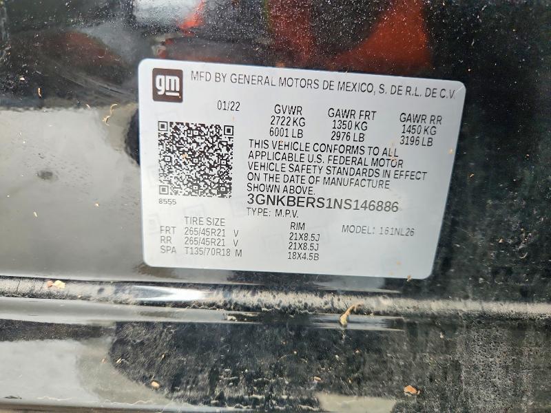Продаж на аукціоні авто 2022 Chevrolet Blazer, vin: 3GNKBERS1NS146886, номер лоту: 51753716