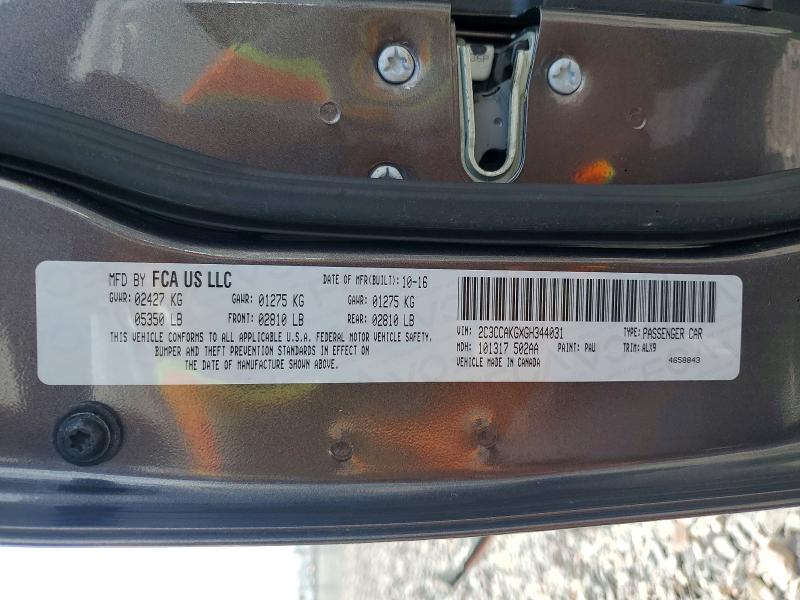 Продаж на аукціоні авто 2016 Chrysler 300, vin: 2C3CCAKGXGH344031, номер лоту: 49965996