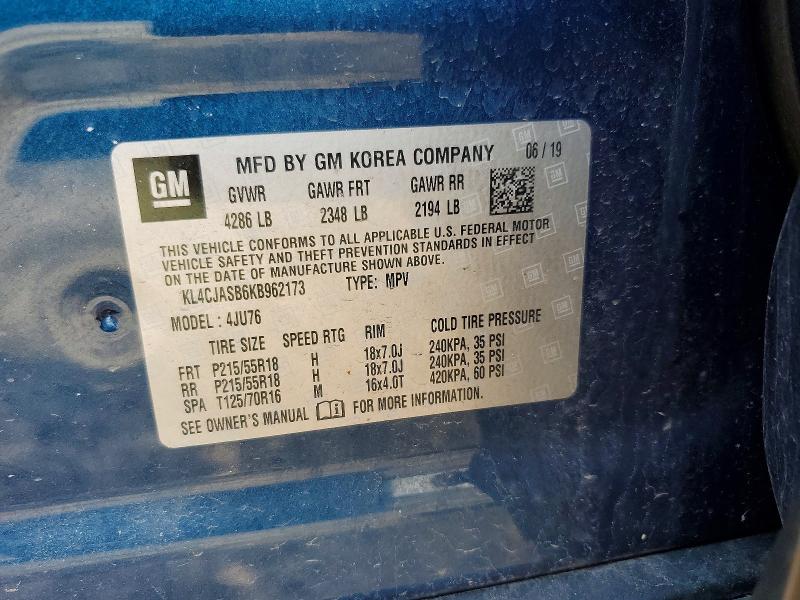 Продажа на аукционе авто 2019 Buick Encore, vin: KL4CJASB6KB962173, номер лота: 49654196