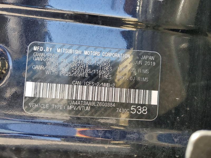 Продажа на аукционе авто 2020 Mitsubishi Truck/van Eclipse Cross Es 4dr, vin: JA4AT3AA9LZ600384, номер лота: 48433216