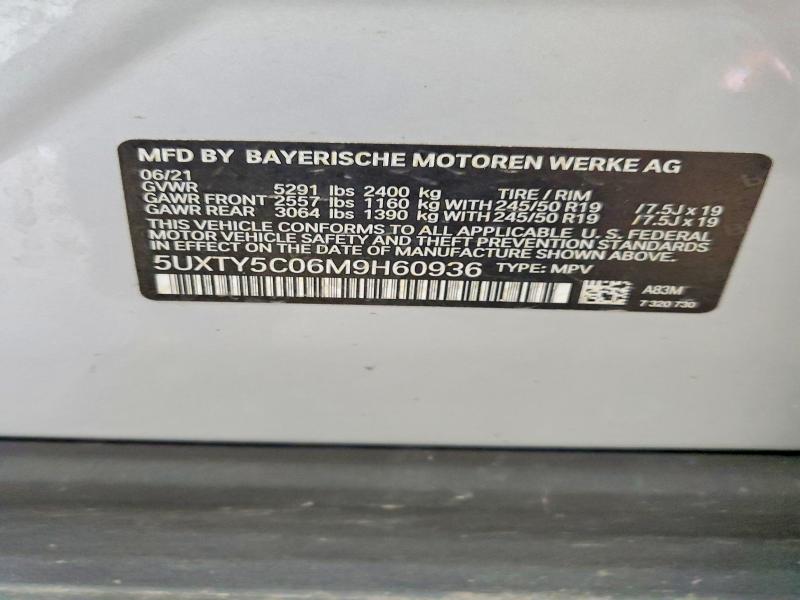 Продажа на аукционе авто 2021 Bmw X3, vin: 5UXTY5C06M9H60936, номер лота: 51169126