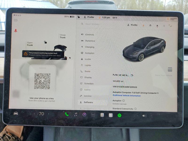 Продаж на аукціоні авто 2022 Tesla Model 3, vin: 5YJ3E1EA0NF289928, номер лоту: 50551286