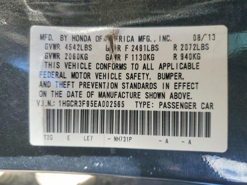 Aukcja sprzedaży 2014 Honda Accord, vin: 1HGCR3F95EA002565, numer aukcji: 50365226