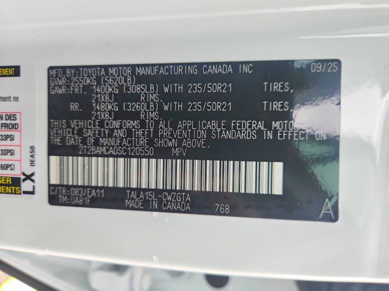 Продажа на аукционе авто 2025 Lexus Rx 350, vin: 2T2BAMCA0SC120550, номер лота: 49154536