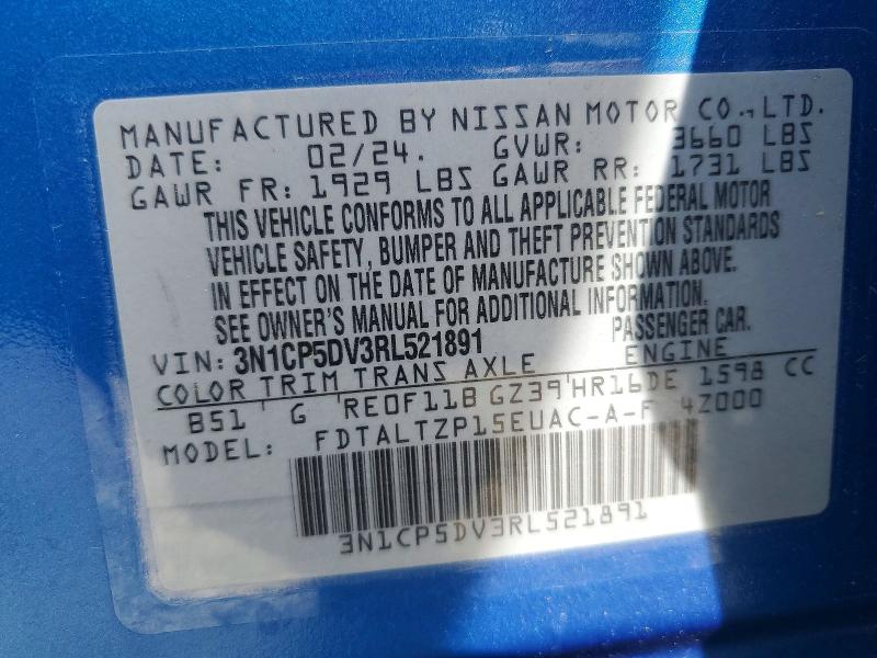 Aukcja sprzedaży 2024 Nissan Kicks, vin: 3N1CP5DV3RL521891, numer aukcji: 50625506