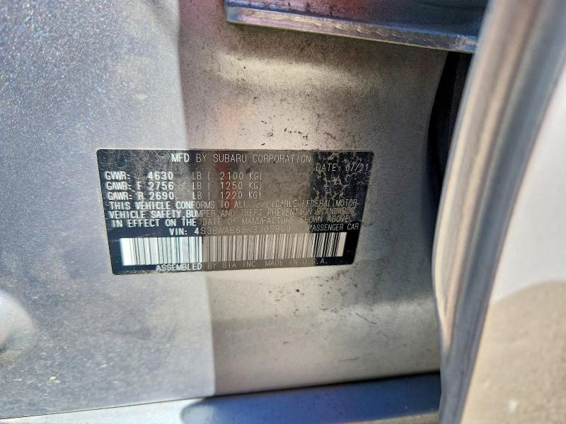 48420286 :رقم المزاد ، 4S3BWAB69N3005900 vin ، 2022 Subaru Legacy مزاد بيع