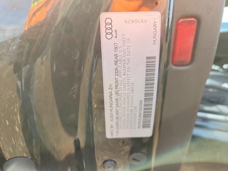 Aukcja sprzedaży 2021 Audi Tt, vin: TRUTECFV8M1002989, numer aukcji: 50048226