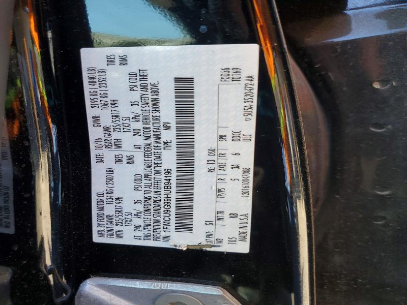 Продажа на аукционе авто 2017 Ford Escape, vin: 1FMCU9G99HUB94196, номер лота: 51369886
