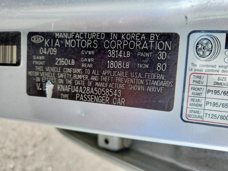 Aukcja sprzedaży 2010 Kia Forte, vin: KNAFU4A28A5058543, numer aukcji: 51723886