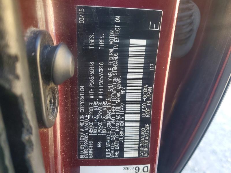 Продажа на аукционе авто 2015 Lexus Gx, vin: JTJBM7FXXF5111979, номер лота: 49862866