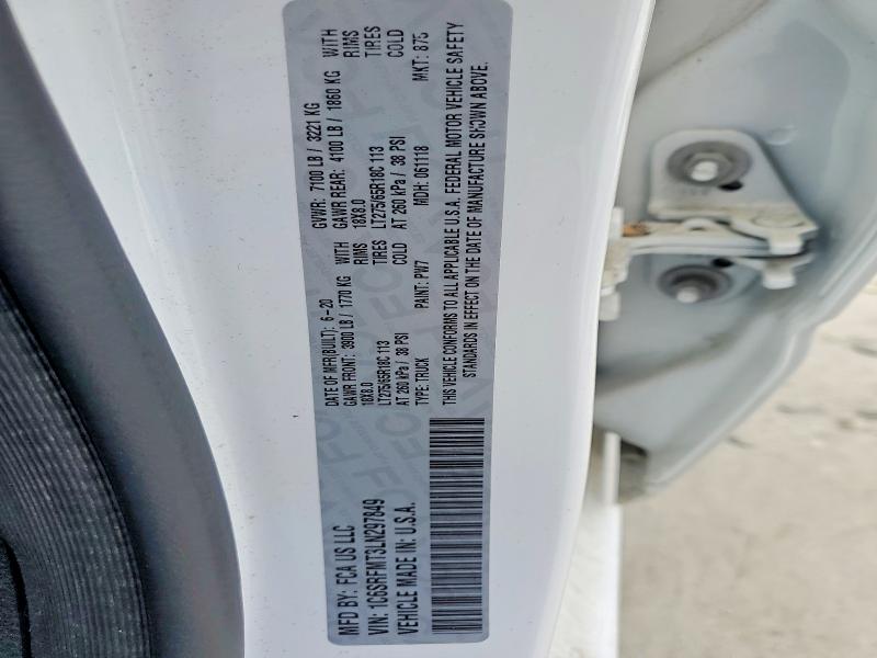 48744536 :رقم المزاد ، 1C6SRFMT3LN297849 vin ، 2020 Ram 1500 مزاد بيع