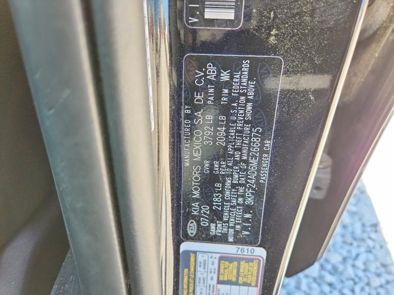 50287016 :رقم المزاد ، 3KPF24AD6ME266875 vin ، 2021 Kia Forte مزاد بيع