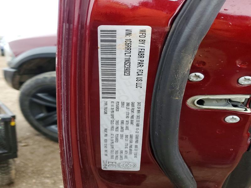 47772736 :رقم المزاد ، 1C6RR7LT1NS239023 vin ، 2022 Ram 1500 Classic مزاد بيع