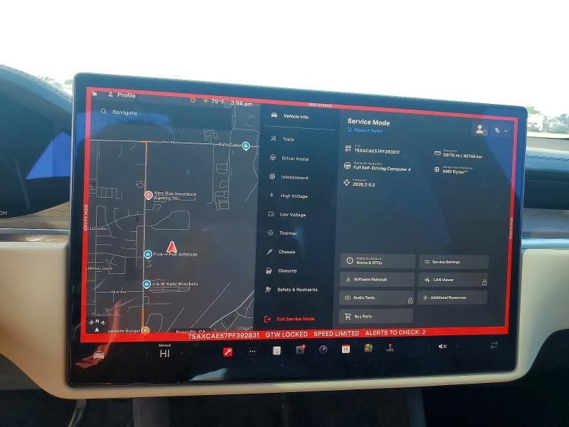 48952066 :رقم المزاد ، 7SAXCAE57PF392831 vin ، 2023 Tesla Model X مزاد بيع
