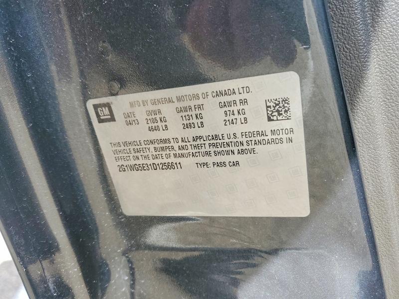 Aukcja sprzedaży 2013 Chevrolet Impala, vin: 2G1WG5E31D1256611, numer aukcji: 51960356