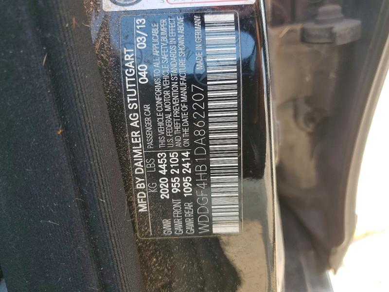 51874076 :رقم المزاد ، WDDGF4HB1DA862207 vin ، 2013 Mercedes-benz C مزاد بيع