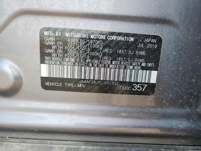 Aukcja sprzedaży 2020 Mitsubishi Outlander Sport, vin: JA4AP3AU1LU001832, numer aukcji: 48822576