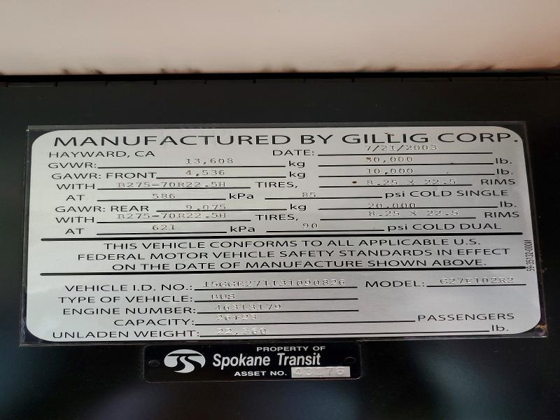 Продаж на аукціоні авто 2003 Gil Low Floor, vin: 15GGE271131090826, номер лоту: 48301536